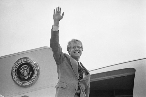 President Jimmy Carter boarder Air Force One: BETTMANN ARCHIVE/GETTY IMAGES